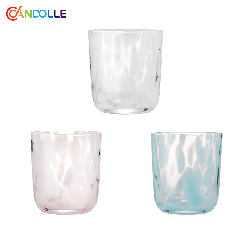 330ml Textured Colored Glass Tumblers - Decorative&Durable Drinking Glass Set