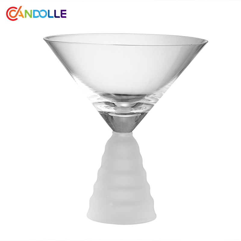 230ml Elegant Frosted Cocktail Crystal Martini Glasses