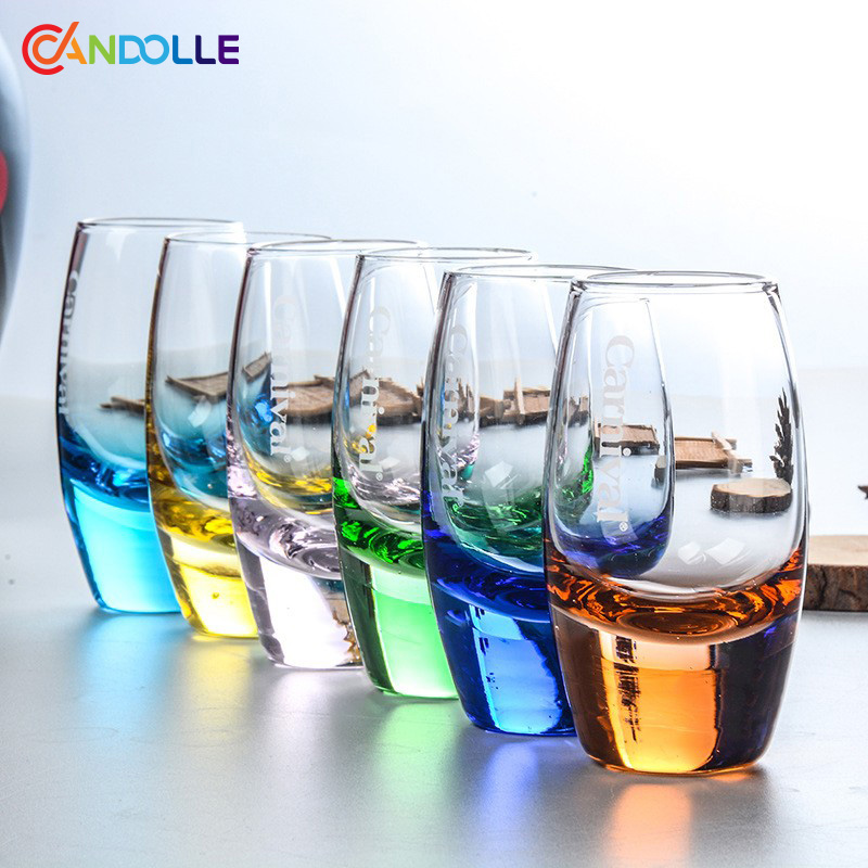 70ml Handblown Multi-color Gradient Glasses for Water Juice Cocktails
