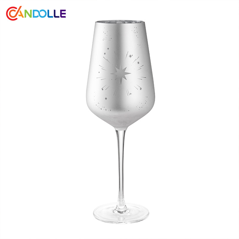 430ml Starburst Engraved Large Bowl Glass for Red White Wine