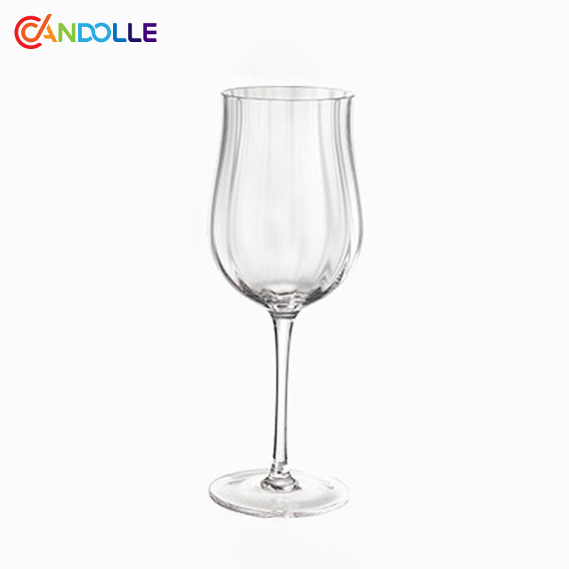 580ml Classic Bordeaux Ribbed Large Bowl Glasses for Red Wine