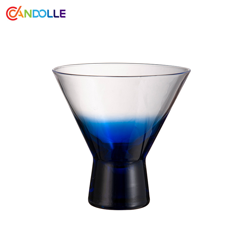 180ml Deep Sea Blue Gradient Conical Tumblers for Martini Cocktail