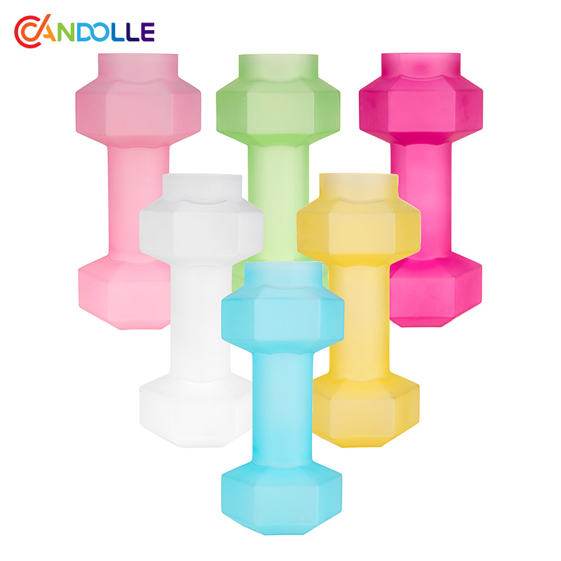 750ml Dumbbell Shaped Multi Purpose Colorful Vase Set for Home