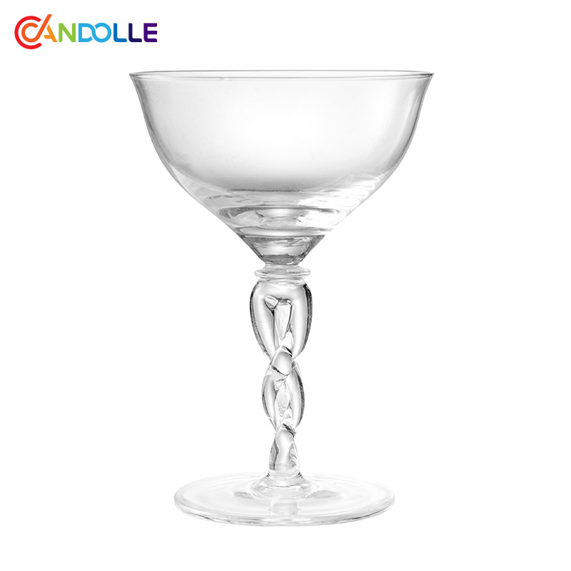 180ml Twisted Stem Classic Crystal Cocktail Coupe Glass