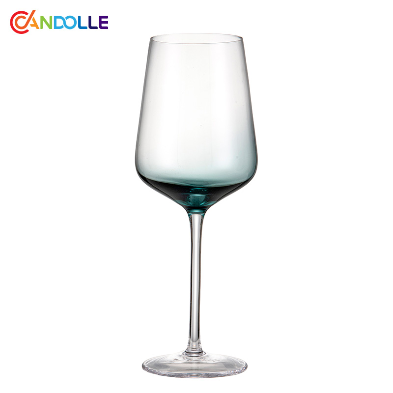 680ml Gradient Blue Large Bowl Red Wine Glass for Burgundy Cabernet