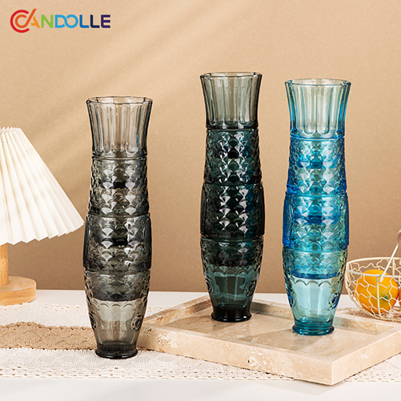 220ml/240ml/320ml Colored Stackable Espresso Glass Cup 4-Piece Set 220ml/240ml/320ml Colored Stackable Espresso Glass Cup 4-Piece Set
