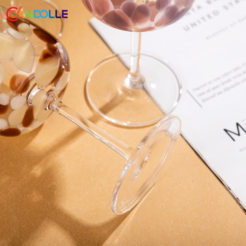 330ml Artistic Stemmed Colorful Dotted Crsytal Cocktail Glasses for Gifting 330ml Artistic Stemmed Colorful Dotted Crsytal Cocktail Glasses for Gifting