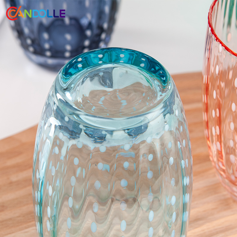 320ml Handcrafted Textured Glass Cups Set Drinking Glasses for Home Kitchen 320ml Handcrafted Textured Glass Cups Set Drinking Glasses for Home Kitchen