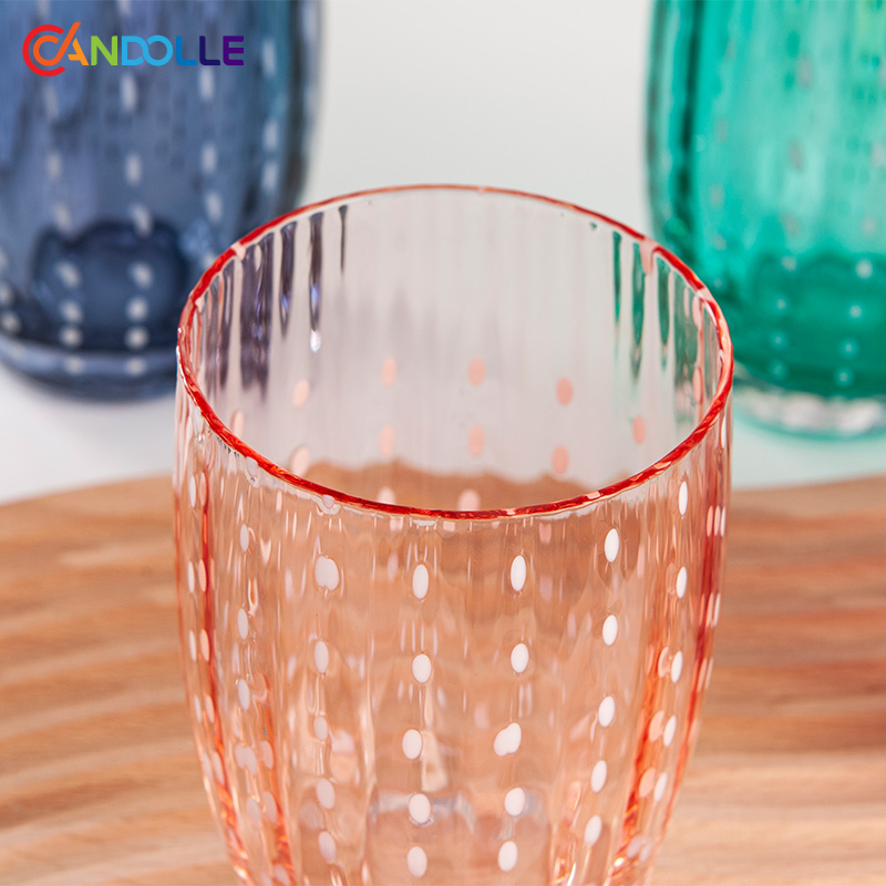 320ml Handcrafted Textured Glass Cups Set Drinking Glasses for Home Kitchen 320ml Handcrafted Textured Glass Cups Set Drinking Glasses for Home Kitchen