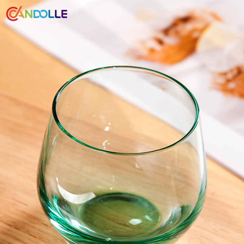 270ml Green Stemless Egg Shaped Whisky Wine Glass