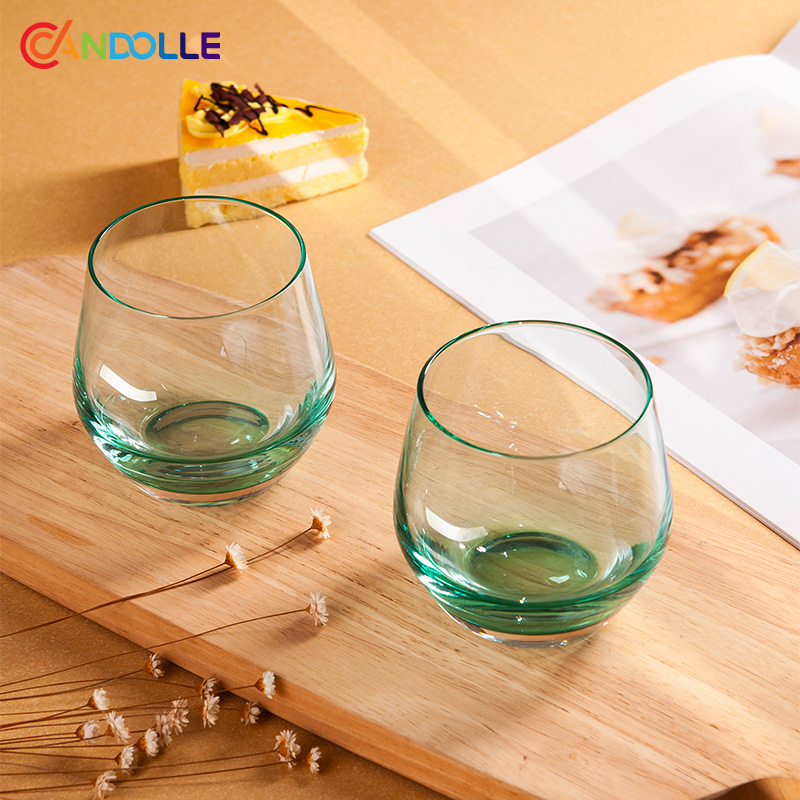 270ml Green Stemless Egg Shaped Whisky Wine Glass