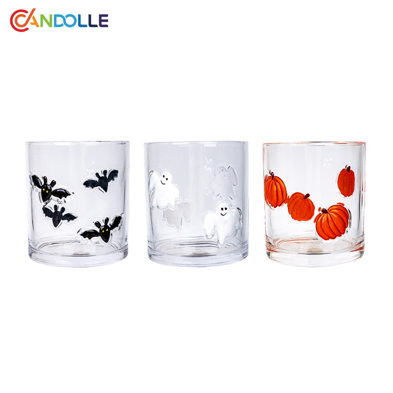 430ml Clear Cute Hallowen Icon Jucie Coffee Glass Cups for Home