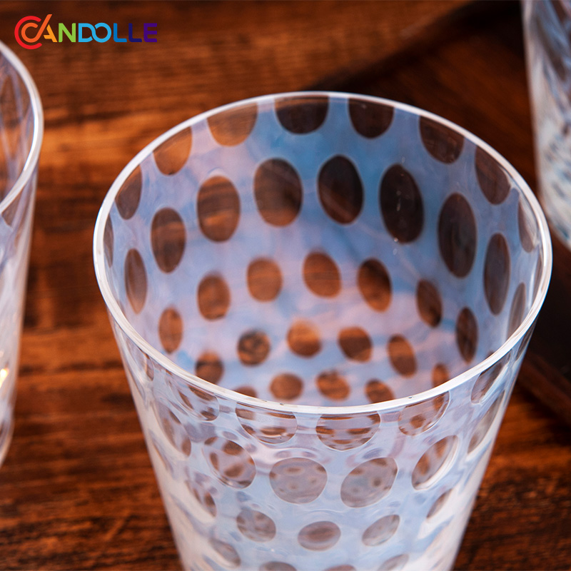 270ml Bulk Japanese Style Bone Meal 4 Pattern Seamless Drinking Glass Cups
