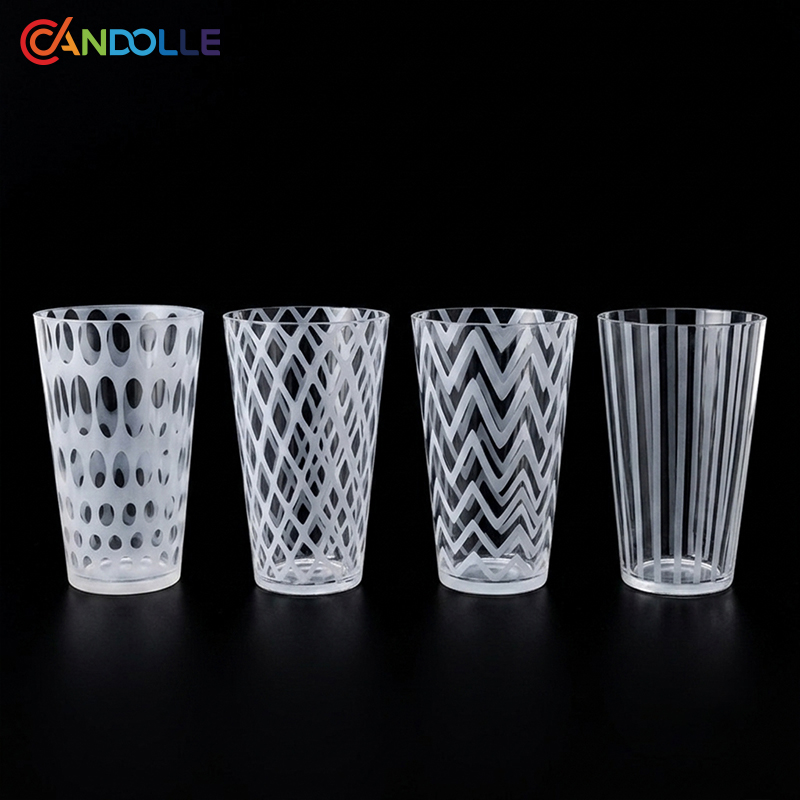 570ml Tall Mouth Blown Highball Bone Meal Glass Cups for Beverages Wine