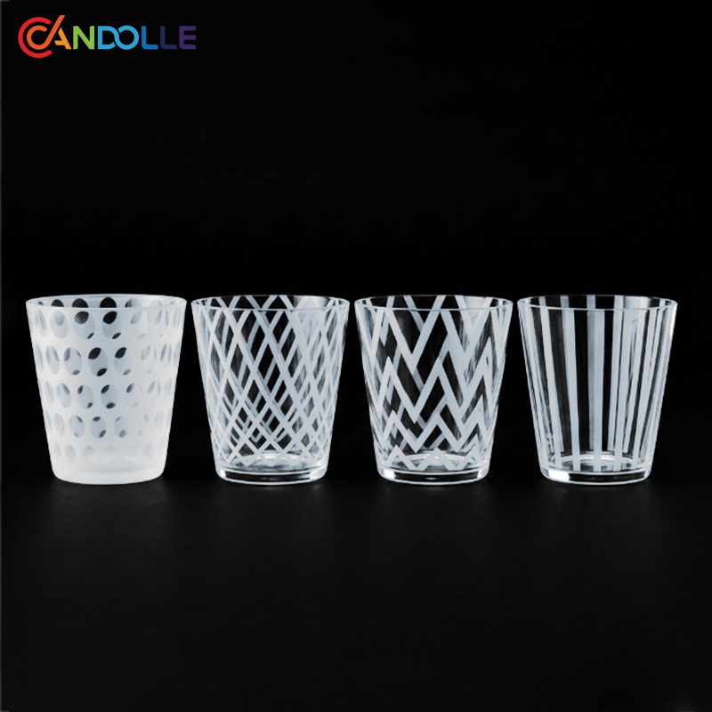270ml Bulk Japanese Style Bone Meal 4 Pattern Seamless Drinking Glass Cups