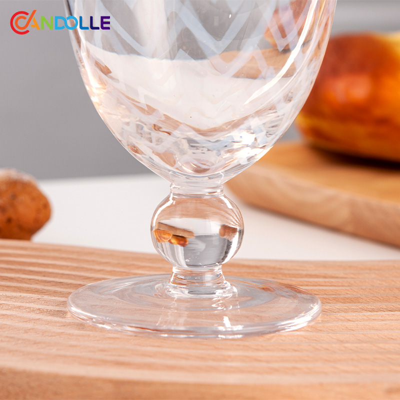 300ml Vintage Ball Stem Water Goblet Clear Bone Powder Wine Glasses 300ml Vintage Ball Stem Water Goblet Clear Bone Powder Wine Glasses