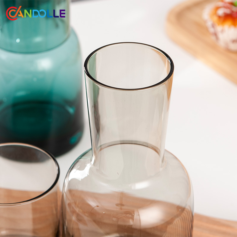 700ml Multi-color Stylish Glass Carafe With Matching Tumbler Set for Home 700ml Multi-color Stylish Glass Carafe With Matching Tumbler Set for Home
