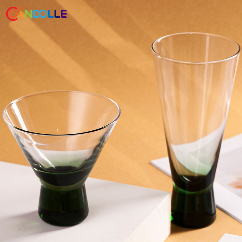 Emerald Gradient Conical & Flared Cocktail Tumblers for Bar Emerald Gradient Conical & Flared Cocktail Tumblers for Bar