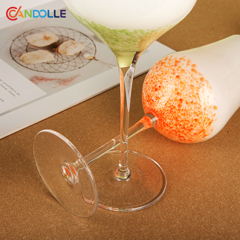 White Porcelain Feel Speckled Wine Glasses Set for Hospitality & Home Decor White Porcelain Feel Speckled Wine Glasses Set for Hospitality & Home Decor