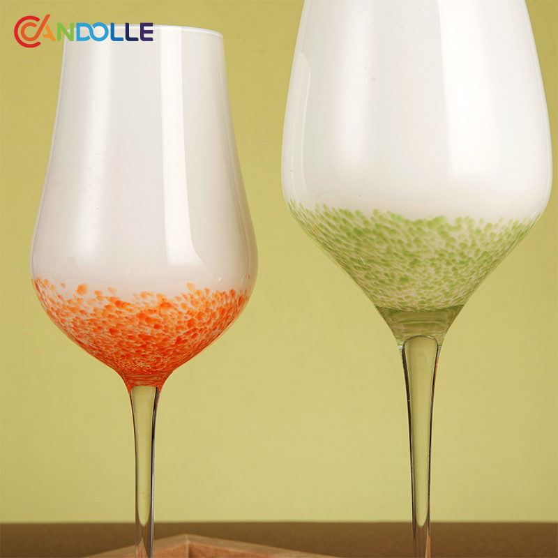 White Porcelain Feel Speckled Wine Glasses Set for Hospitality & Home Decor White Porcelain Feel Speckled Wine Glasses Set for Hospitality & Home Decor