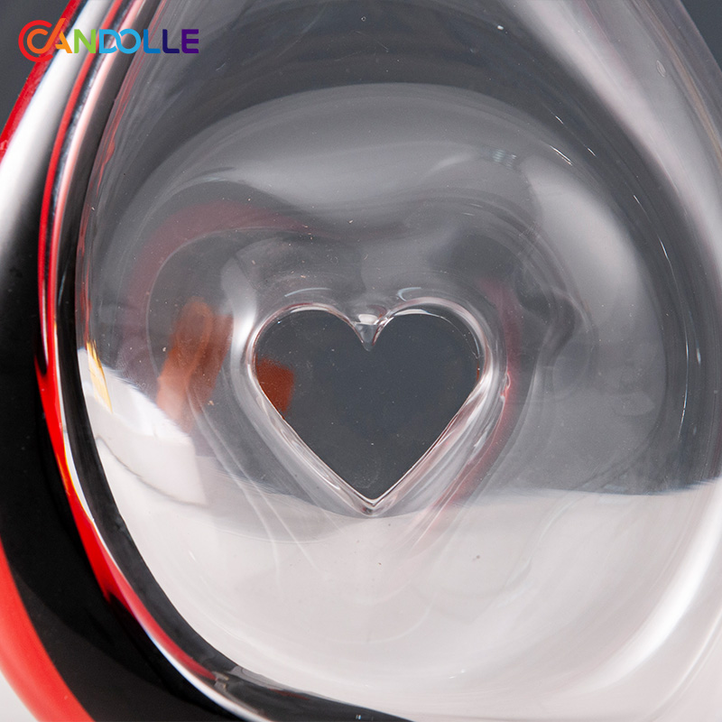1200ml Crystal Hollow Heart Glass Wine Decanter for Red Wine Aeration