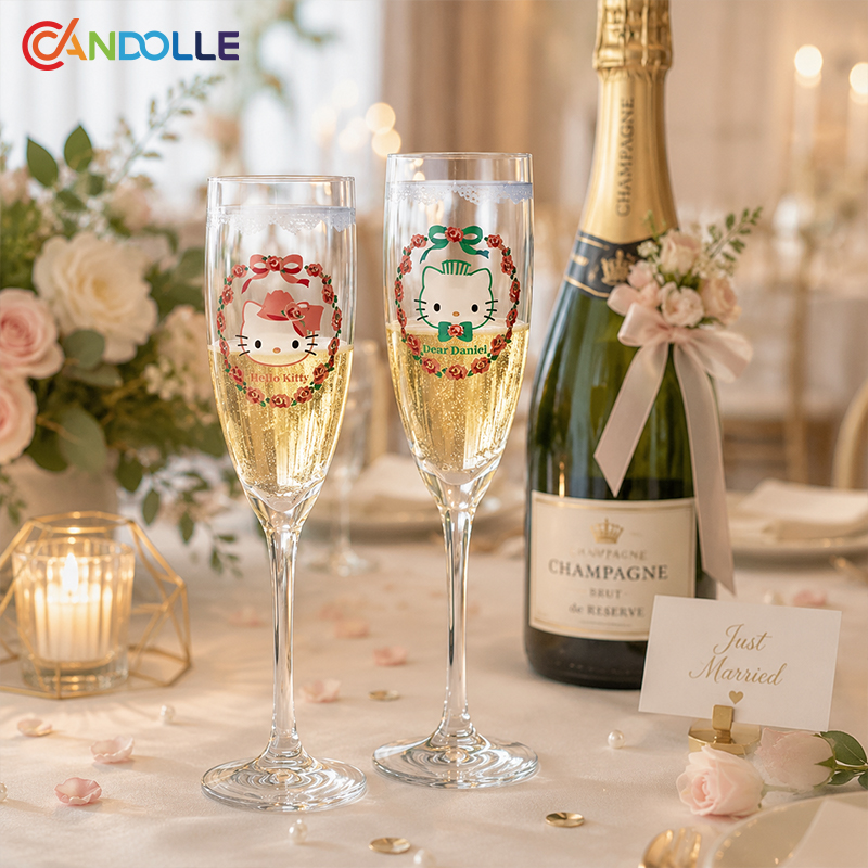 170ml Cute Kitty Champagne Flute Wedding Toast Glasses for Couples