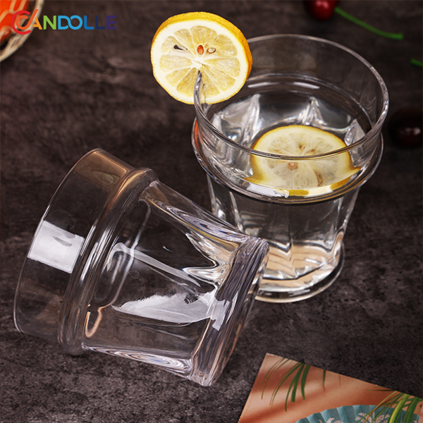 250ml Stackable Faceted Clear Water Glasses Tall and Short Tumblers 250ml Stackable Faceted Clear Water Glasses Tall and Short Tumblers