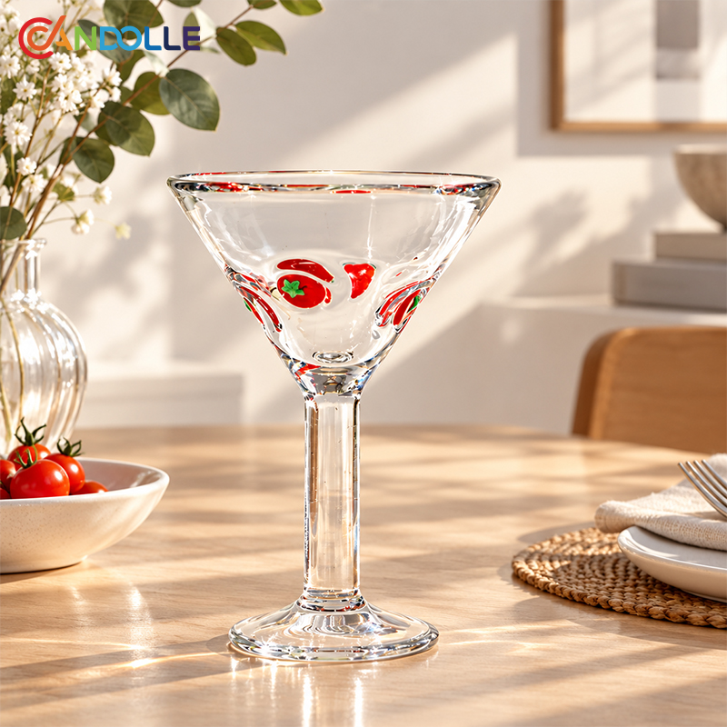 10oz Martini Cocktail Glass Heavy White Speckled with 3D Embossed Icons 10oz Martini Cocktail Glass Heavy White Speckled with 3D Embossed Icons