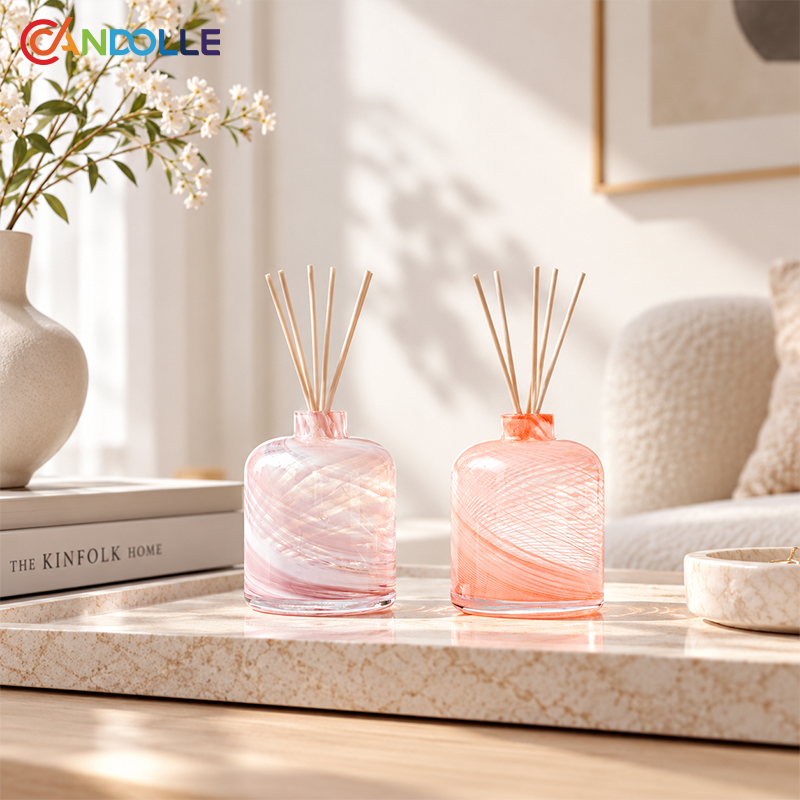 335ml Swirl Pink Reed Diffuser Bottle Empty 335ml Swirl Pink Reed Diffuser Bottle Empty